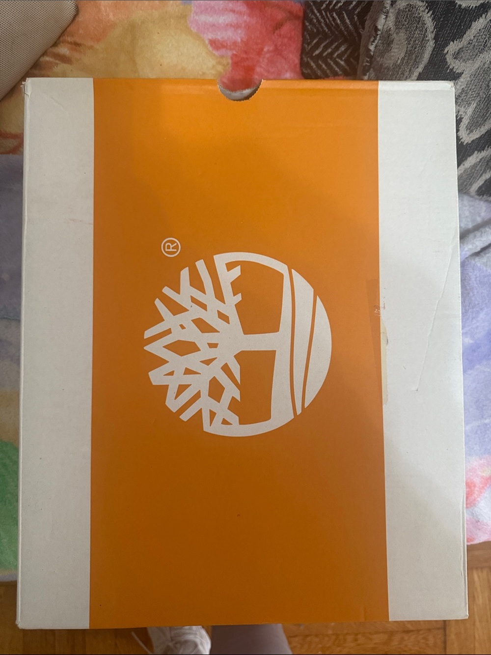 Timberland Orange Box with White Tree Logo